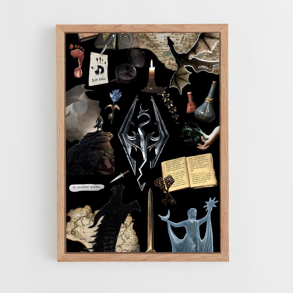 Poster Les Reliques de Tamriel – affiche Skyrim (vue 4)