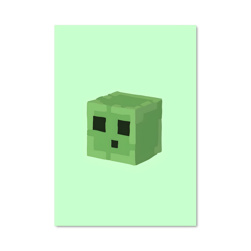 Poster Cube de Slime – affiche Minecraft