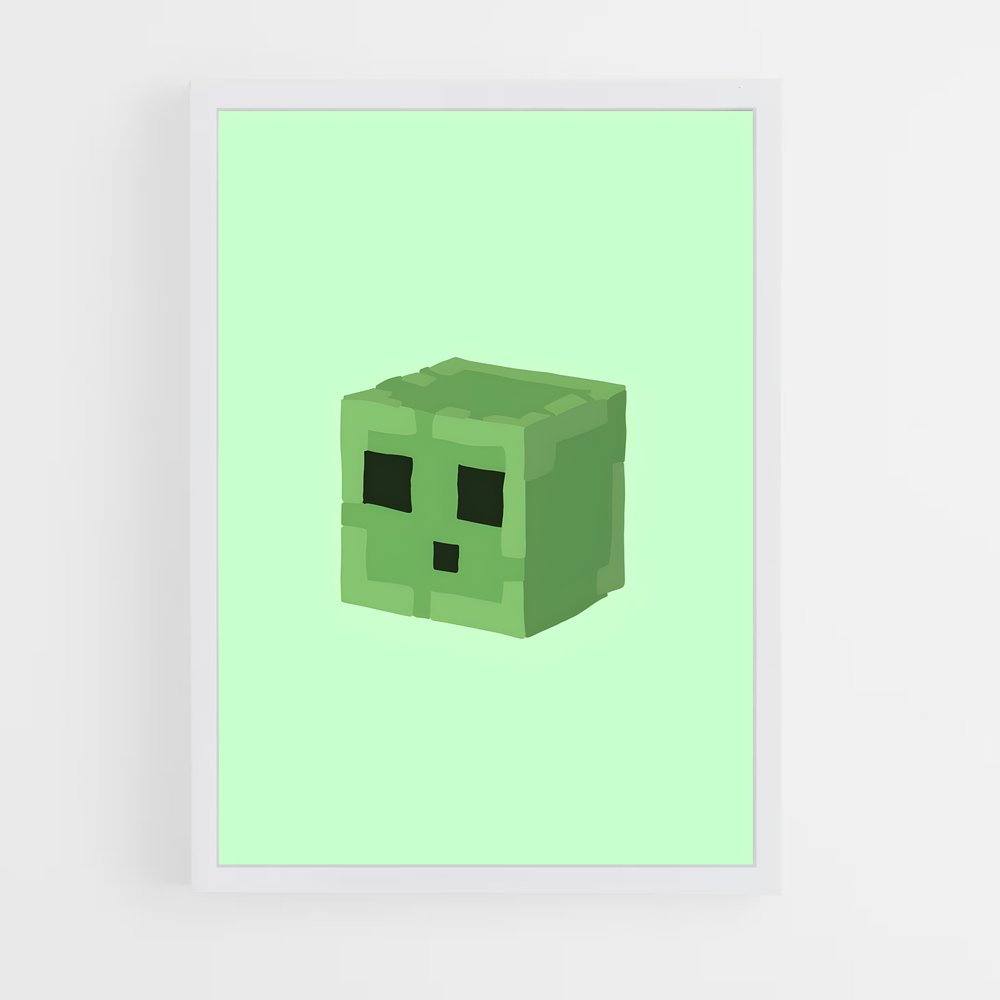 Poster Cube de Slime – affiche Minecraft (vue 3)