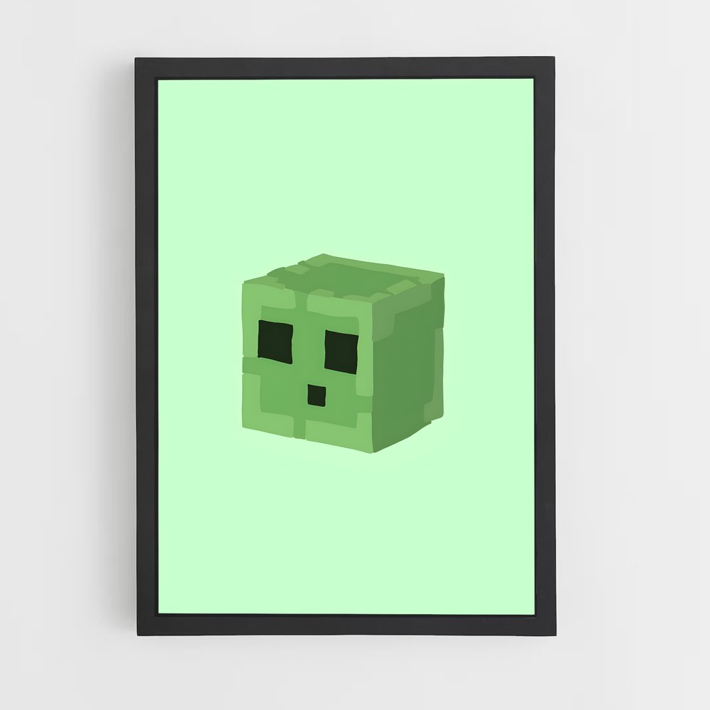 Poster Cube de Slime – affiche Minecraft (vue 2)