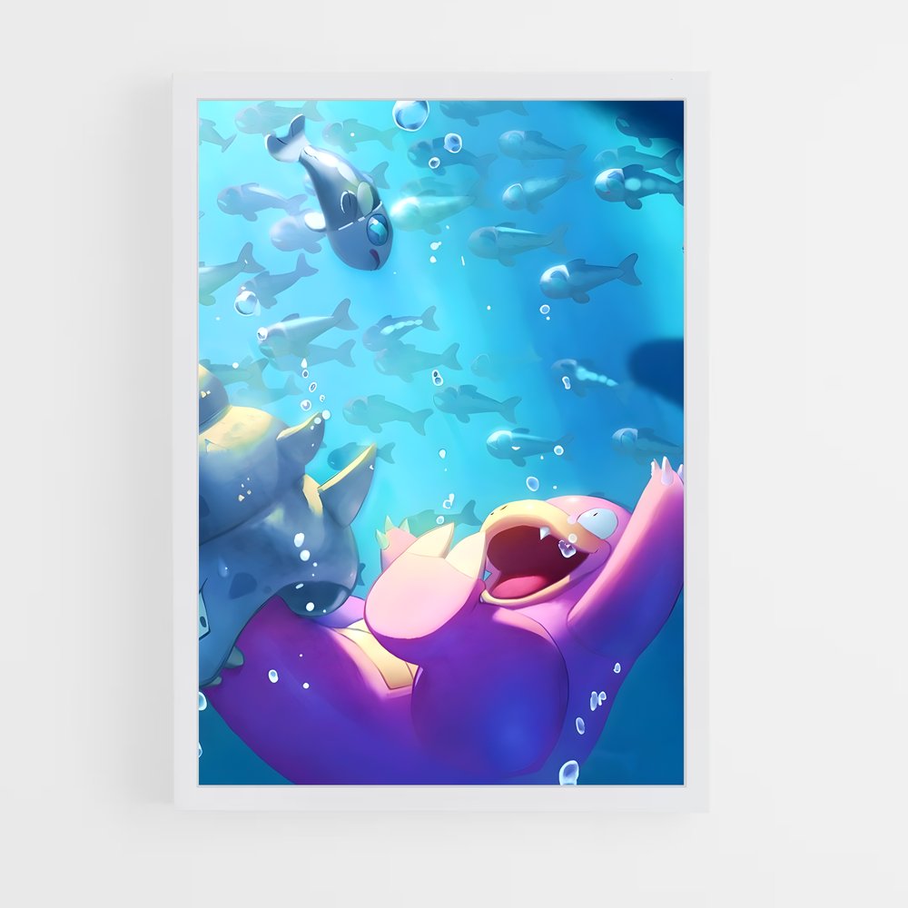 Poster Slow Swim – affiche Pokemon (vue 3)