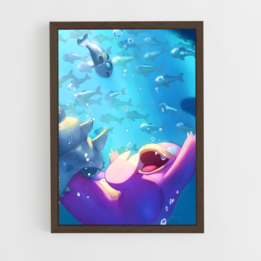 Poster Slow Swim – affiche Pokemon (vue 5)