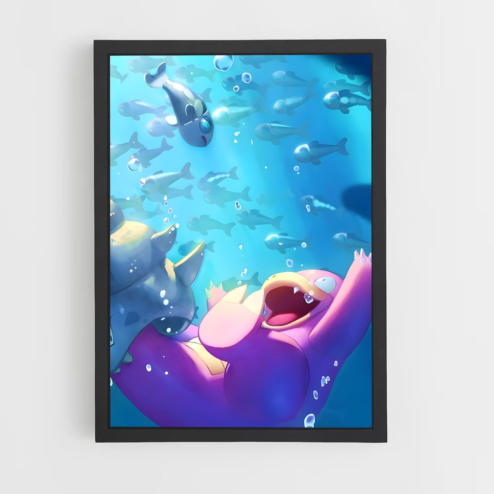 Poster Slow Swim – affiche Pokemon (vue 2)