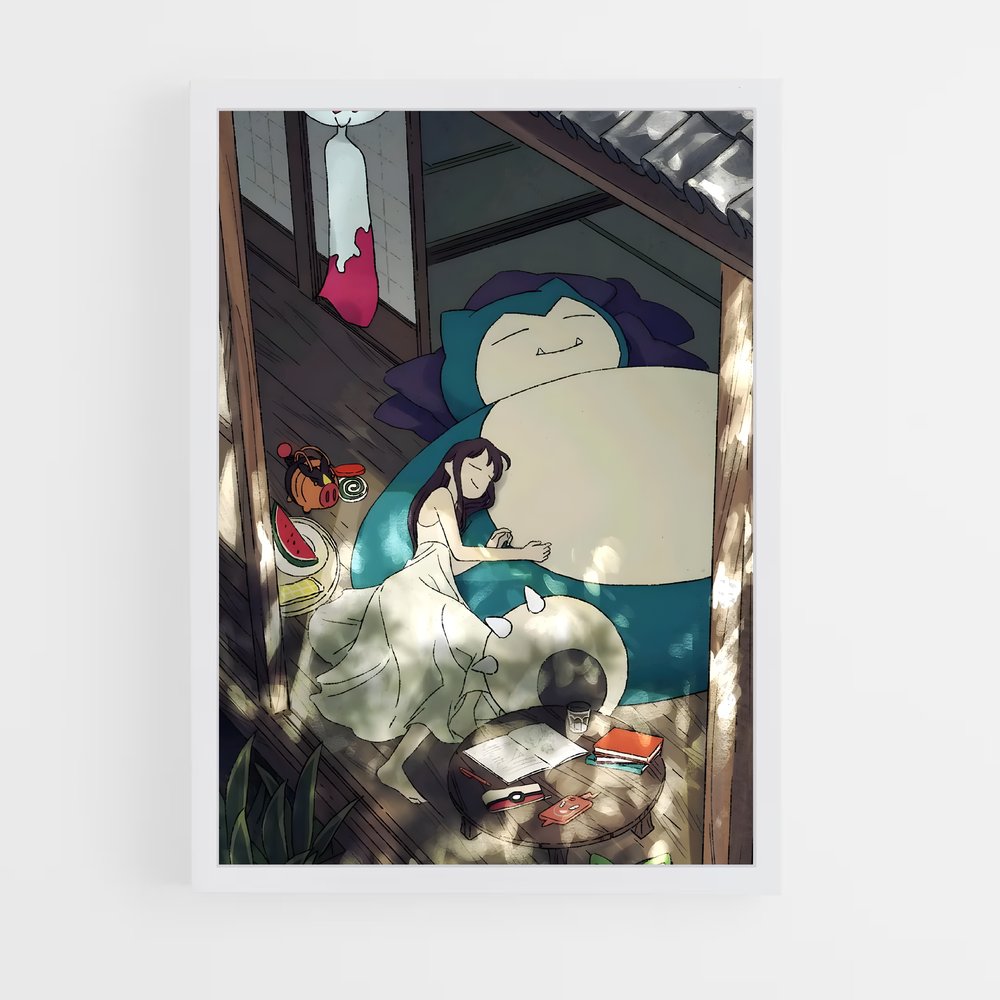 Poster Snorlax au Repos – affiche Pokemon (vue 3)