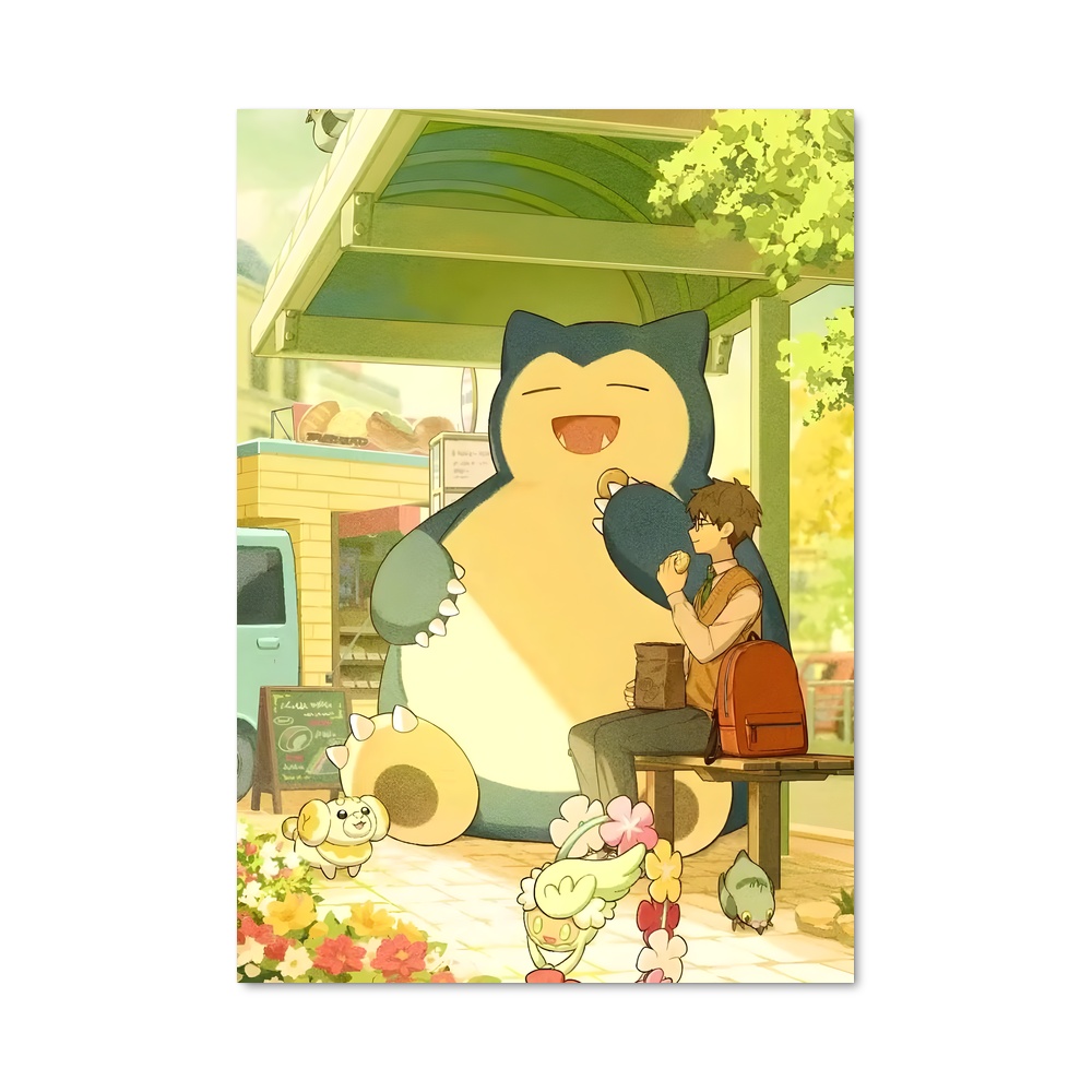 Poster Snorlax en Paresse – affiche Pokemon