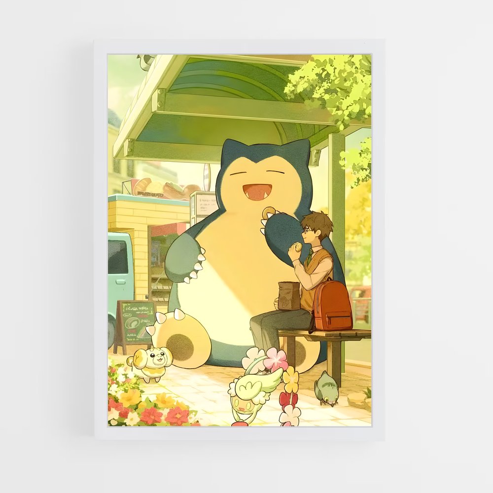 Poster Snorlax en Paresse – affiche Pokemon (vue 3)