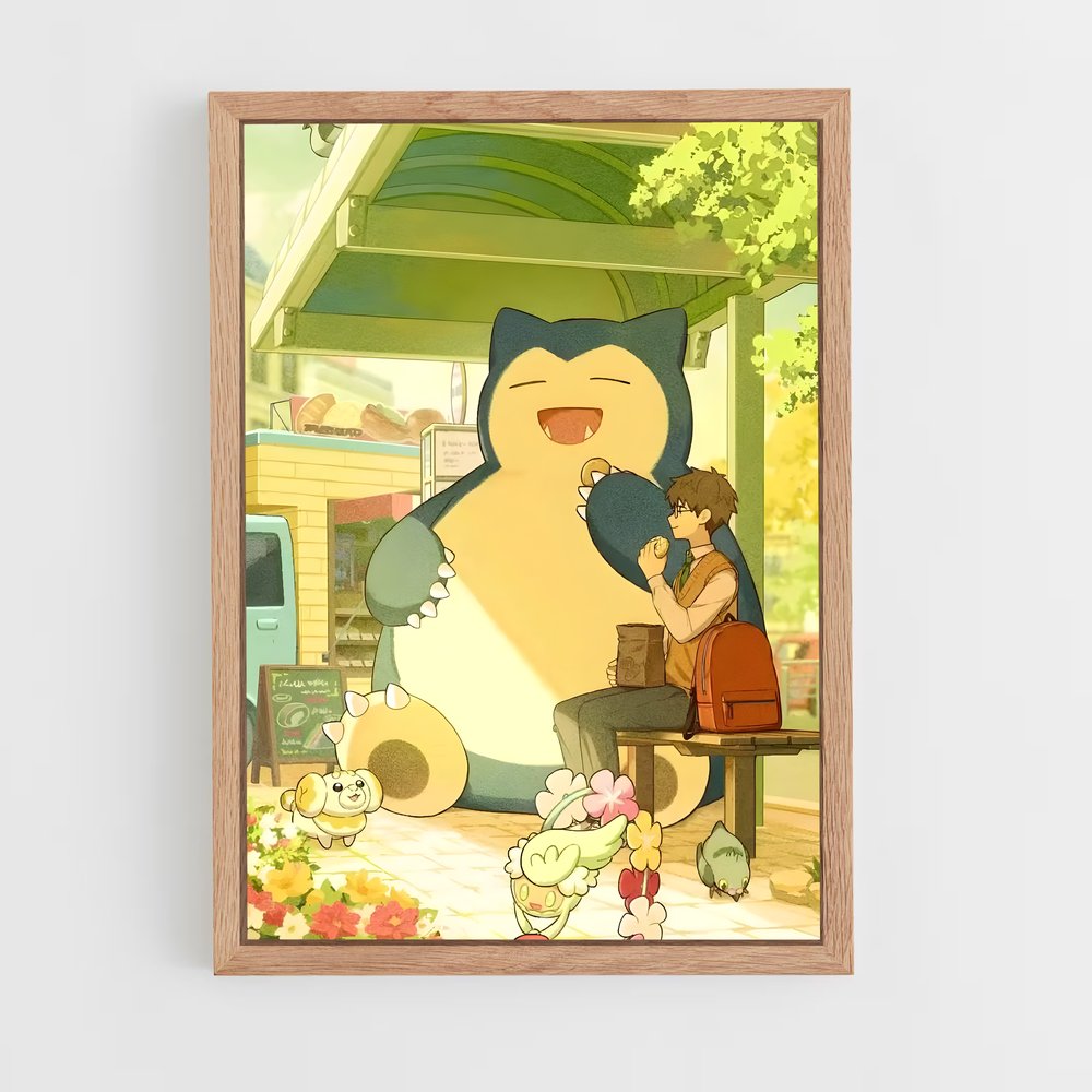 Poster Snorlax en Paresse – affiche Pokemon (vue 4)