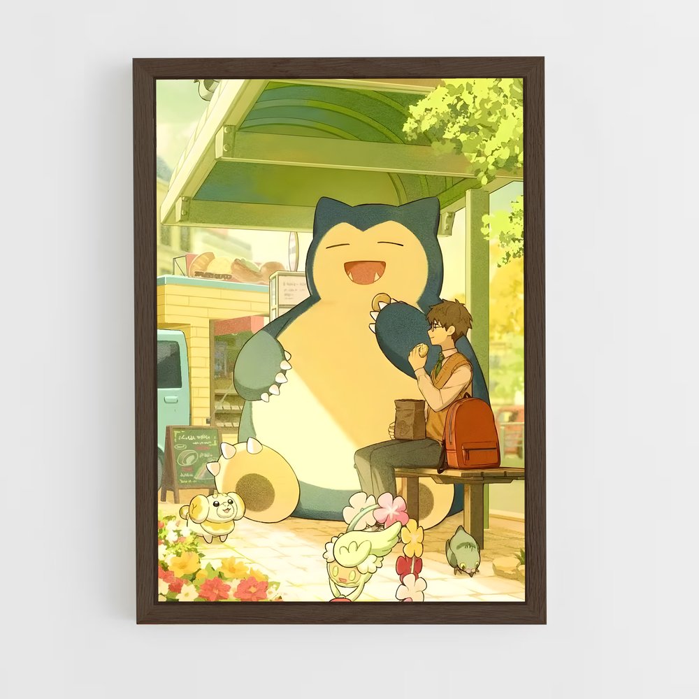 Poster Snorlax en Paresse – affiche Pokemon (vue 5)