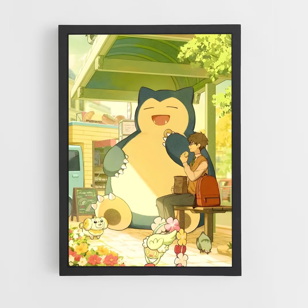 Poster Snorlax en Paresse – affiche Pokemon (vue 2)