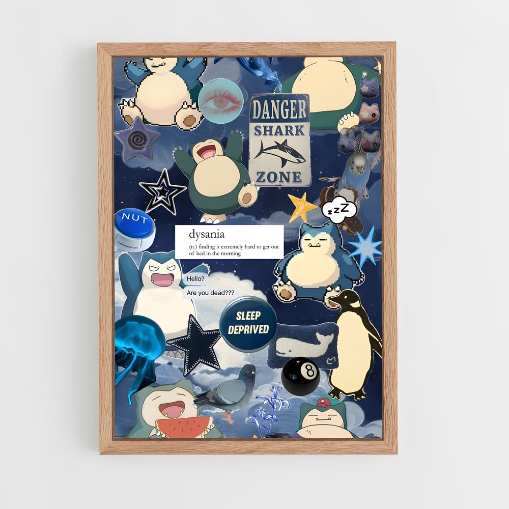 Poster Snorlax et le Festin Aquatique – affiche Pokemon (vue 4)