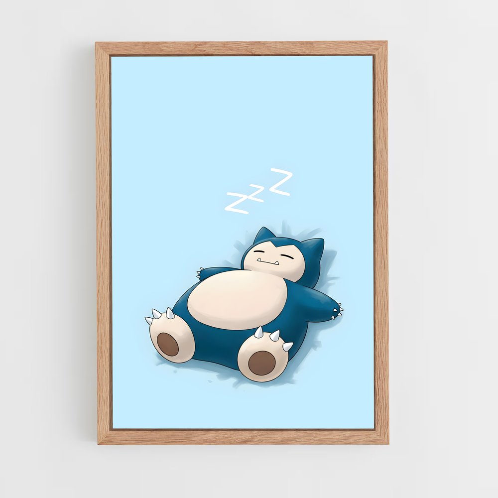 Poster Snorlax En Paix – affiche Pokemon (vue 4)