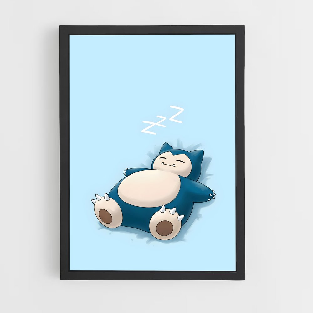 Poster Snorlax En Paix – affiche Pokemon (vue 2)