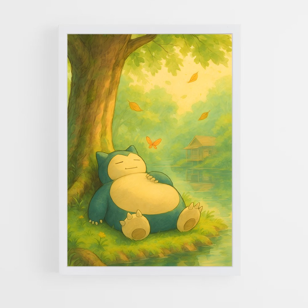 Poster Snorlax au Soleil – affiche Pokemon (vue 3)
