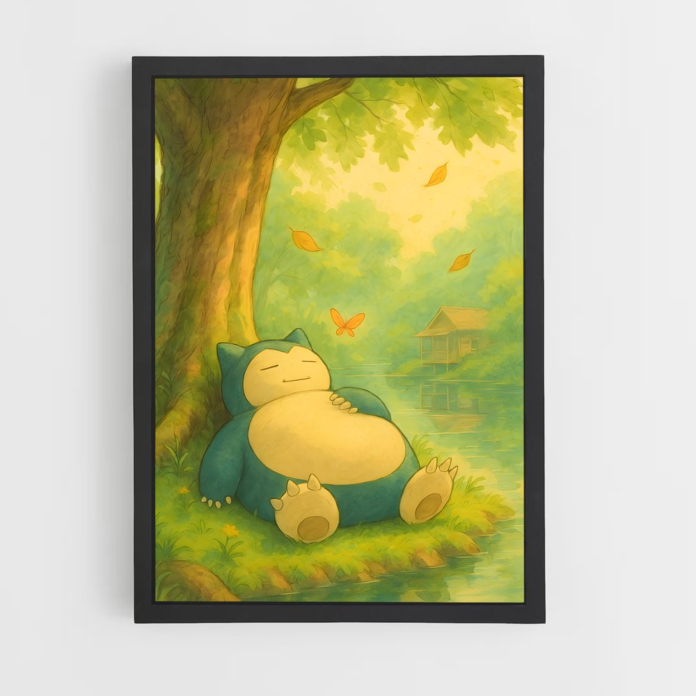 Poster Snorlax au Soleil – affiche Pokemon (vue 2)