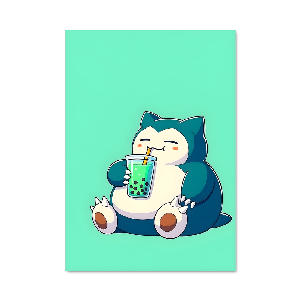 Poster Snorlax en Mode Détente – affiche Pokemon