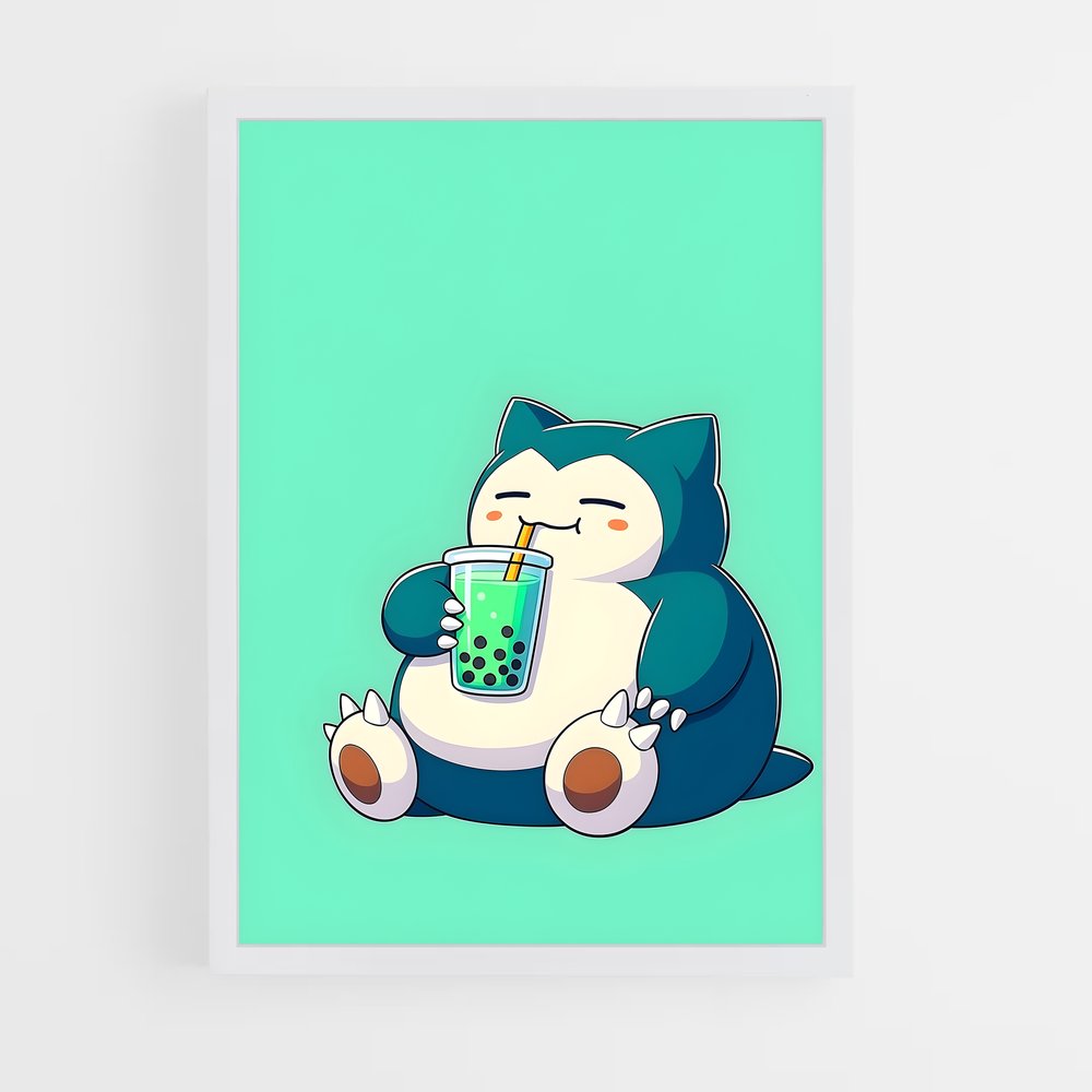 Poster Snorlax en Mode Détente – affiche Pokemon (vue 3)
