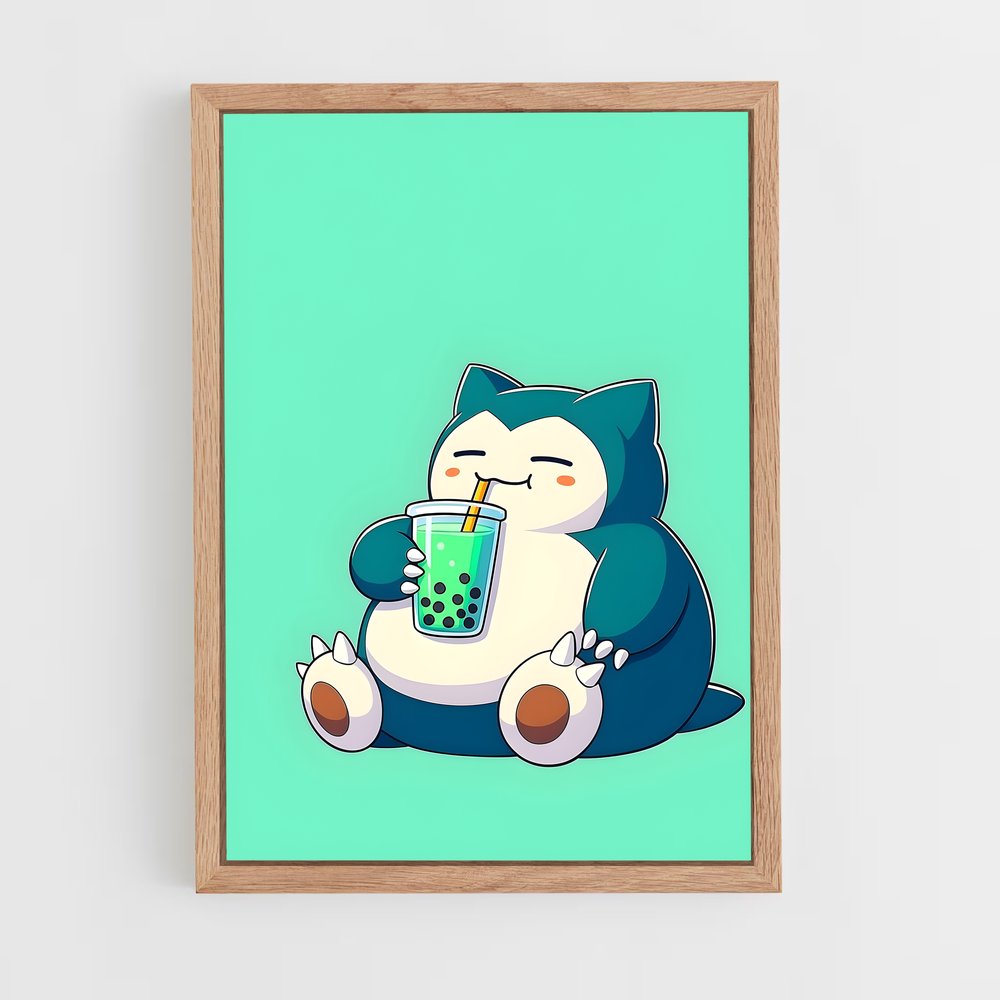 Poster Snorlax en Mode Détente – affiche Pokemon (vue 4)