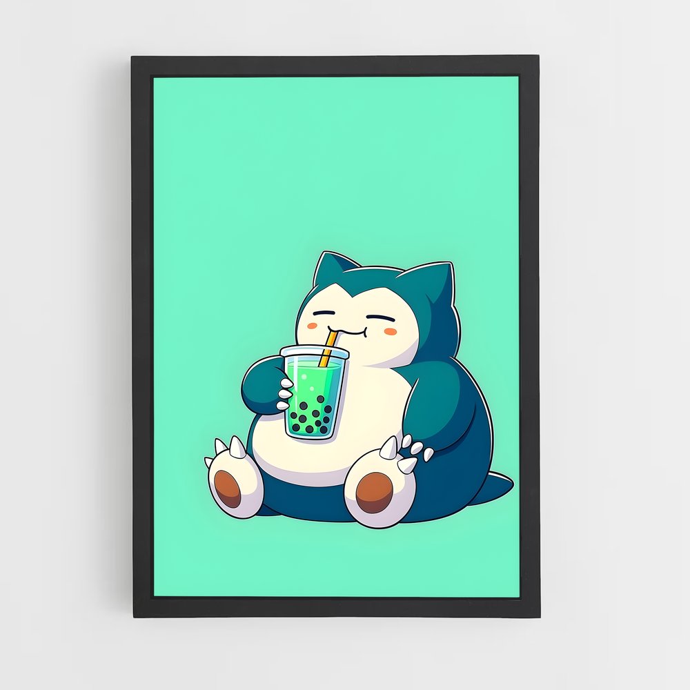 Poster Snorlax en Mode Détente – affiche Pokemon (vue 2)