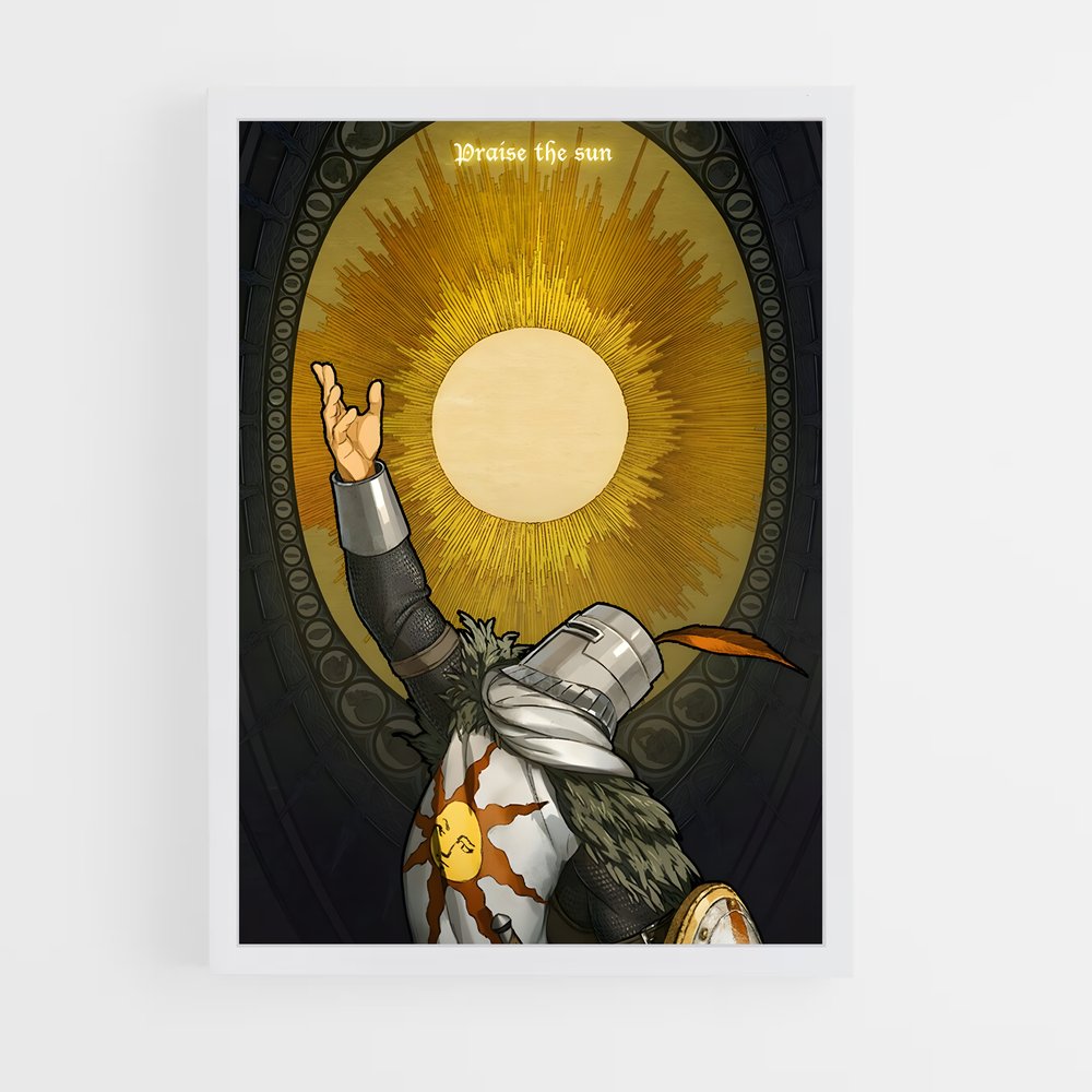 Poster Le Chevalier du Soleil – affiche Dark souls (vue 3)