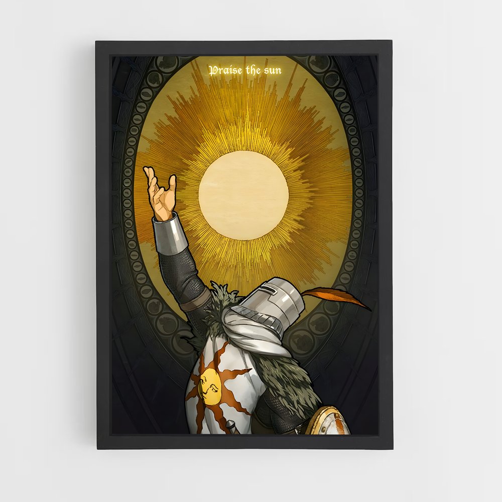Poster Le Chevalier du Soleil – affiche Dark souls (vue 2)