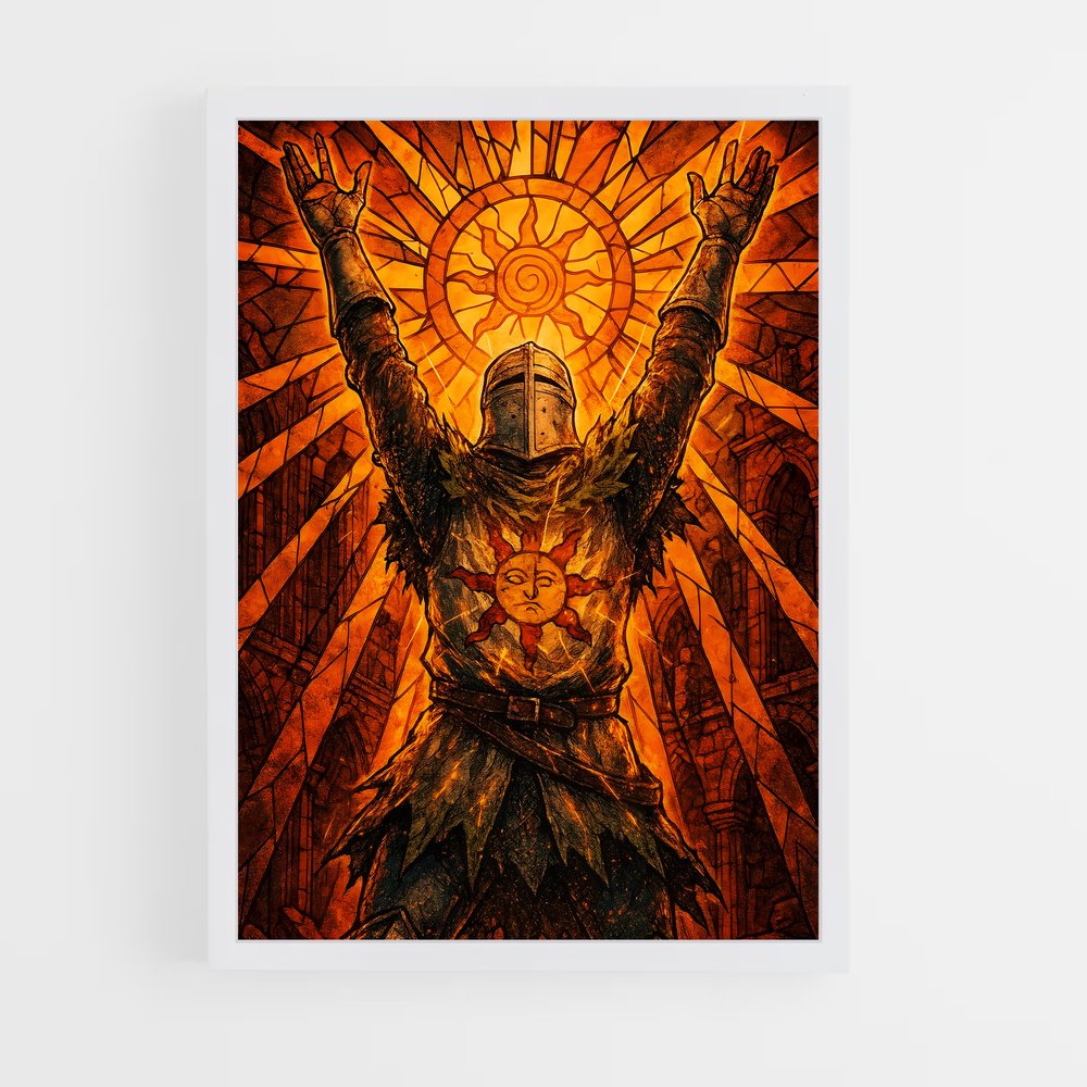 Poster Chevalier Solaire – affiche Dark souls (vue 3)