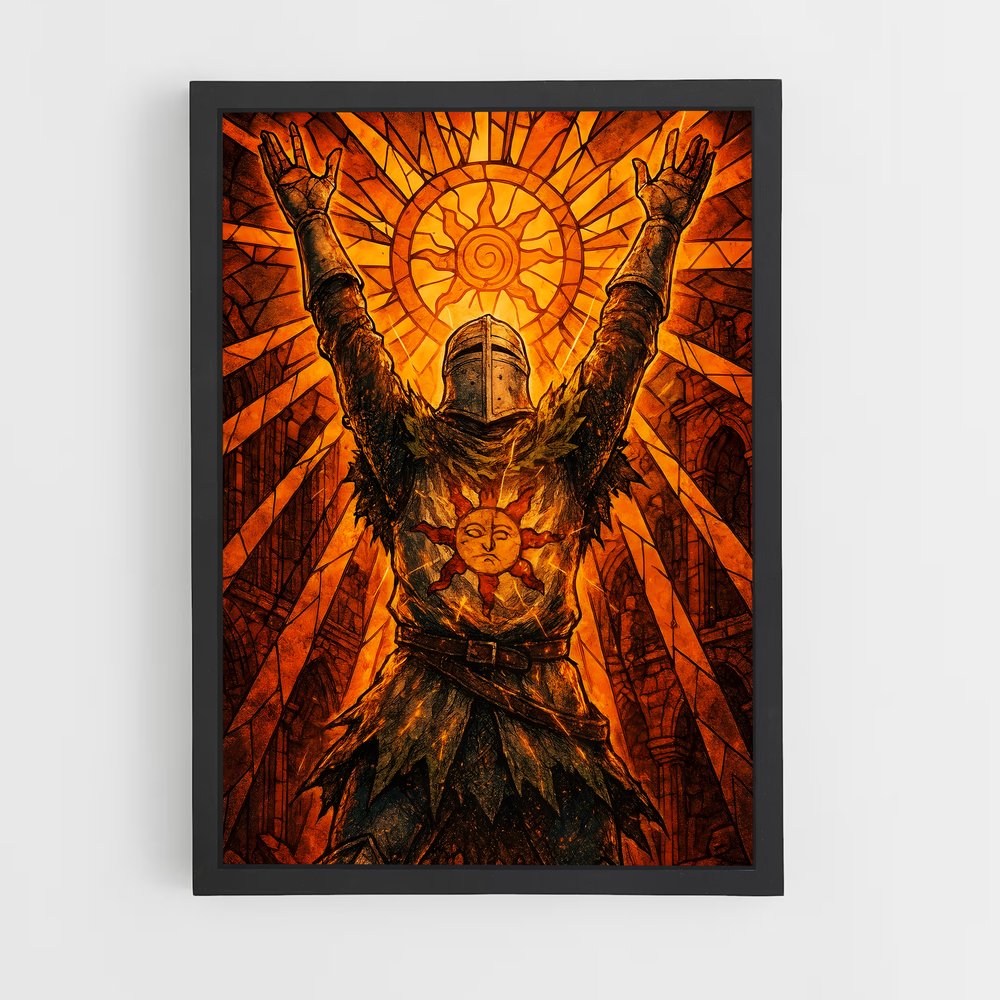 Poster Chevalier Solaire – affiche Dark souls (vue 2)