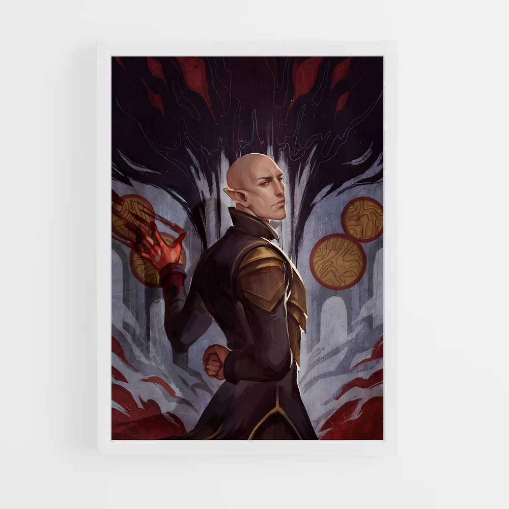 Poster Solas Noir – affiche Dragon age (vue 3)