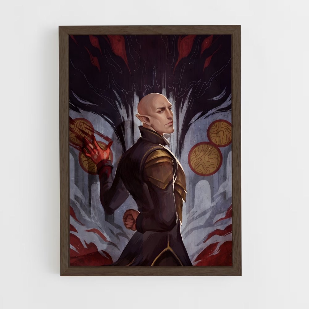 Poster Solas Noir – affiche Dragon age (vue 5)