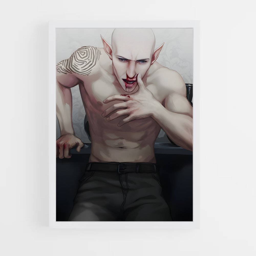 Poster Solas tatouage – affiche Dragon age (vue 3)