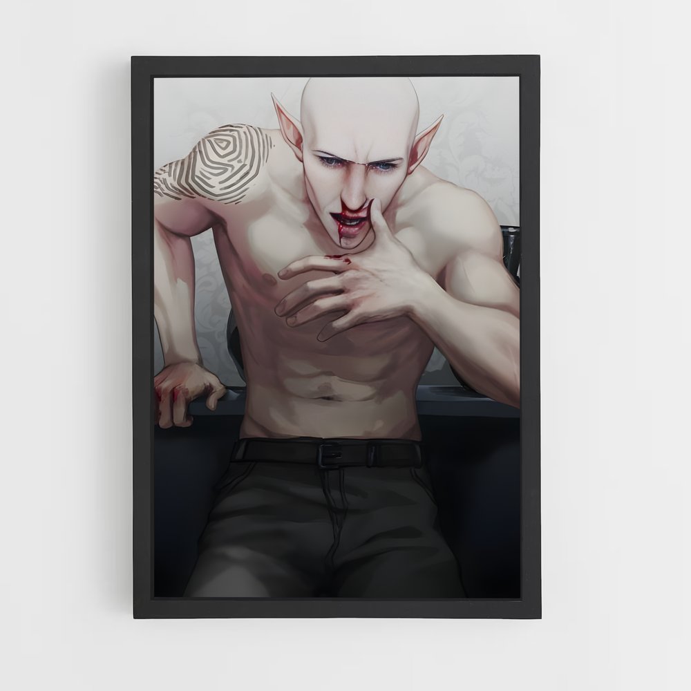 Poster Solas tatouage – affiche Dragon age (vue 2)