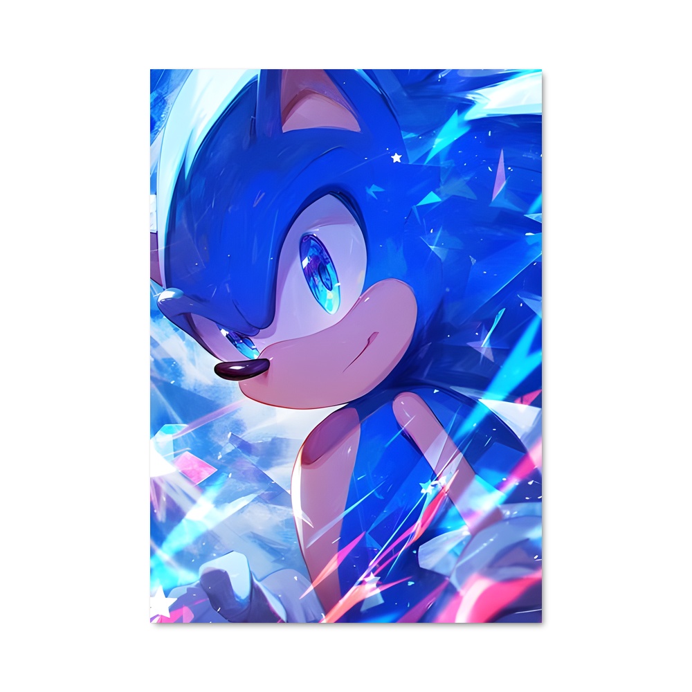 Poster Sonic Bleu