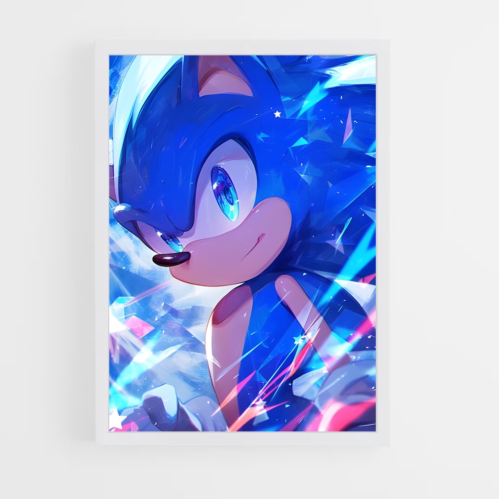 Poster Sonic Bleu (vue 3)