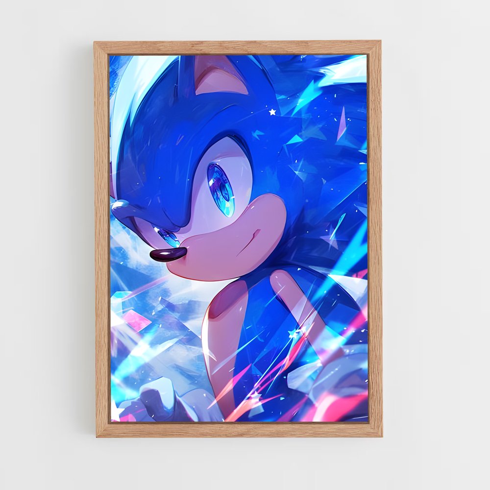 Poster Sonic Bleu (vue 4)