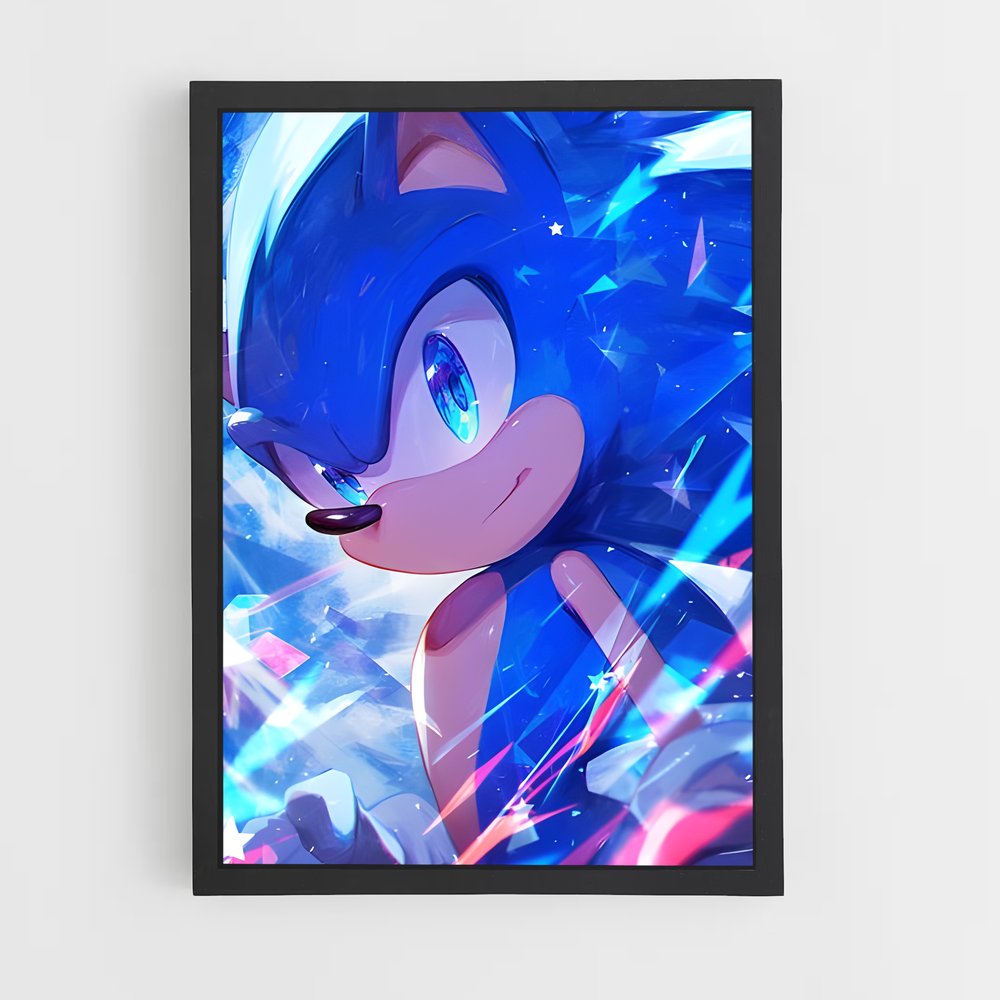 Poster Sonic Bleu (vue 2)