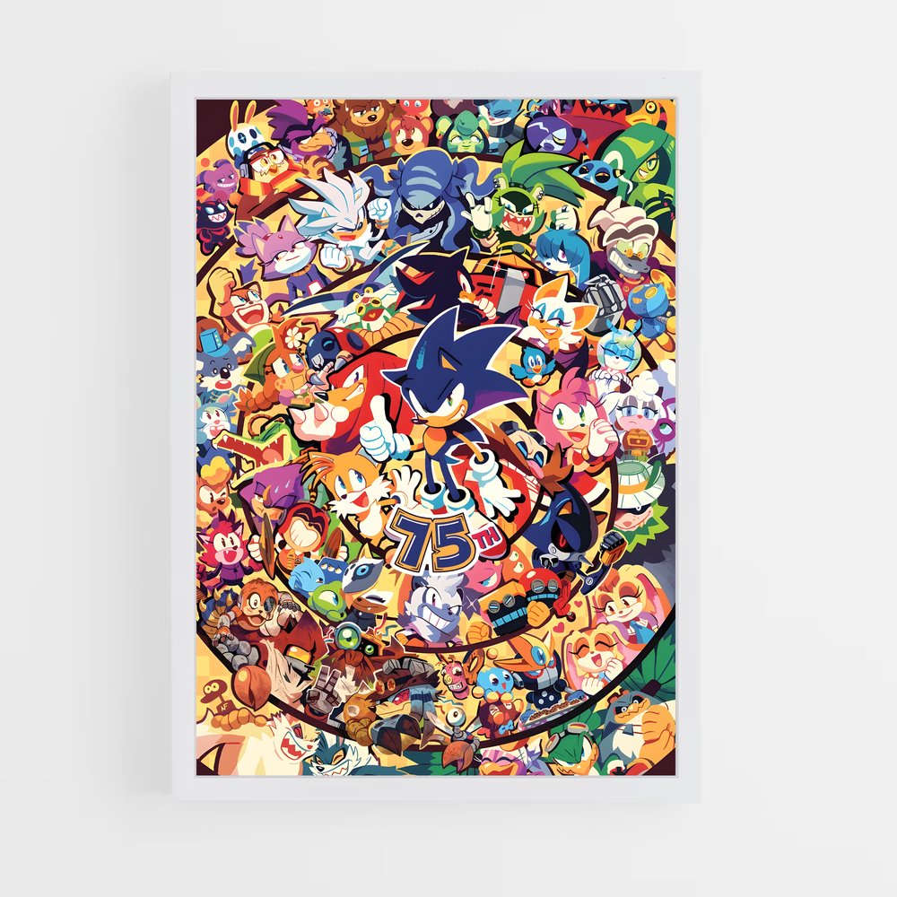 Poster Sonic Vitesse hérisson (vue 3)