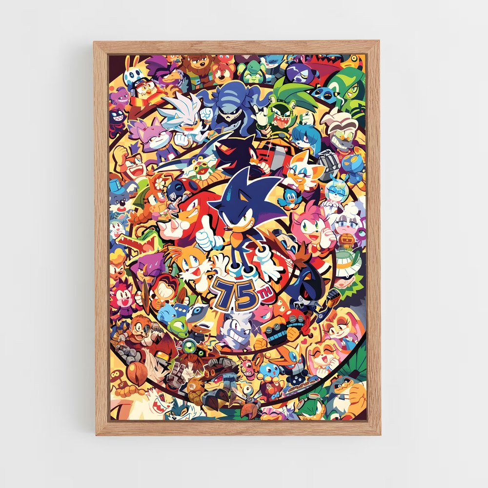 Poster Sonic Vitesse hérisson (vue 4)