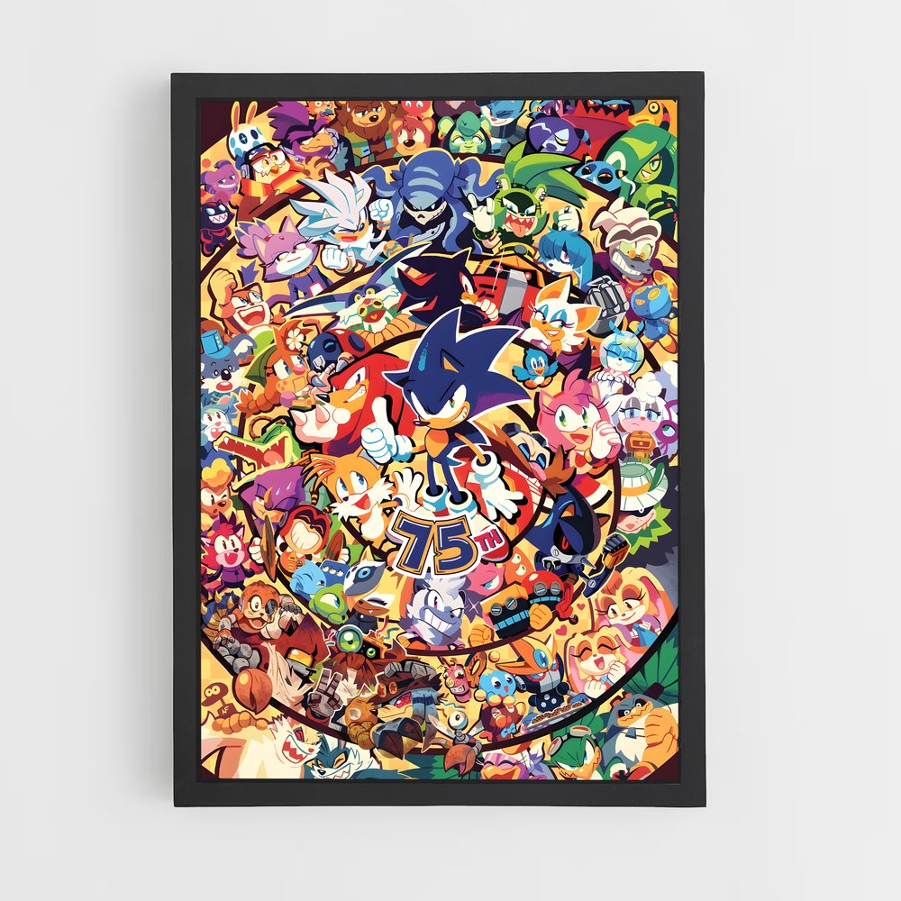 Poster Sonic Vitesse hérisson (vue 2)