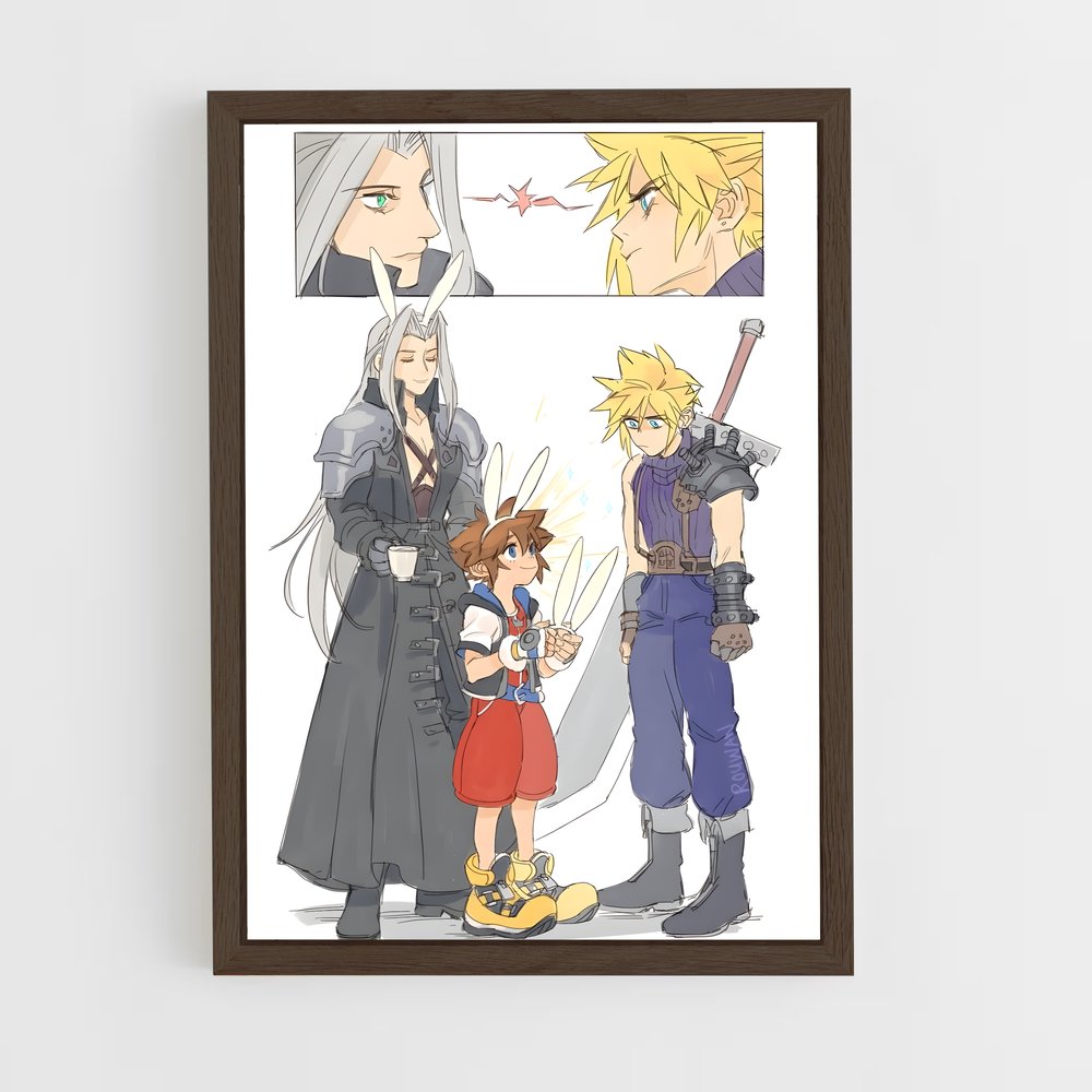 Poster Sora plonge – affiche Super Smash Bros (vue 5)