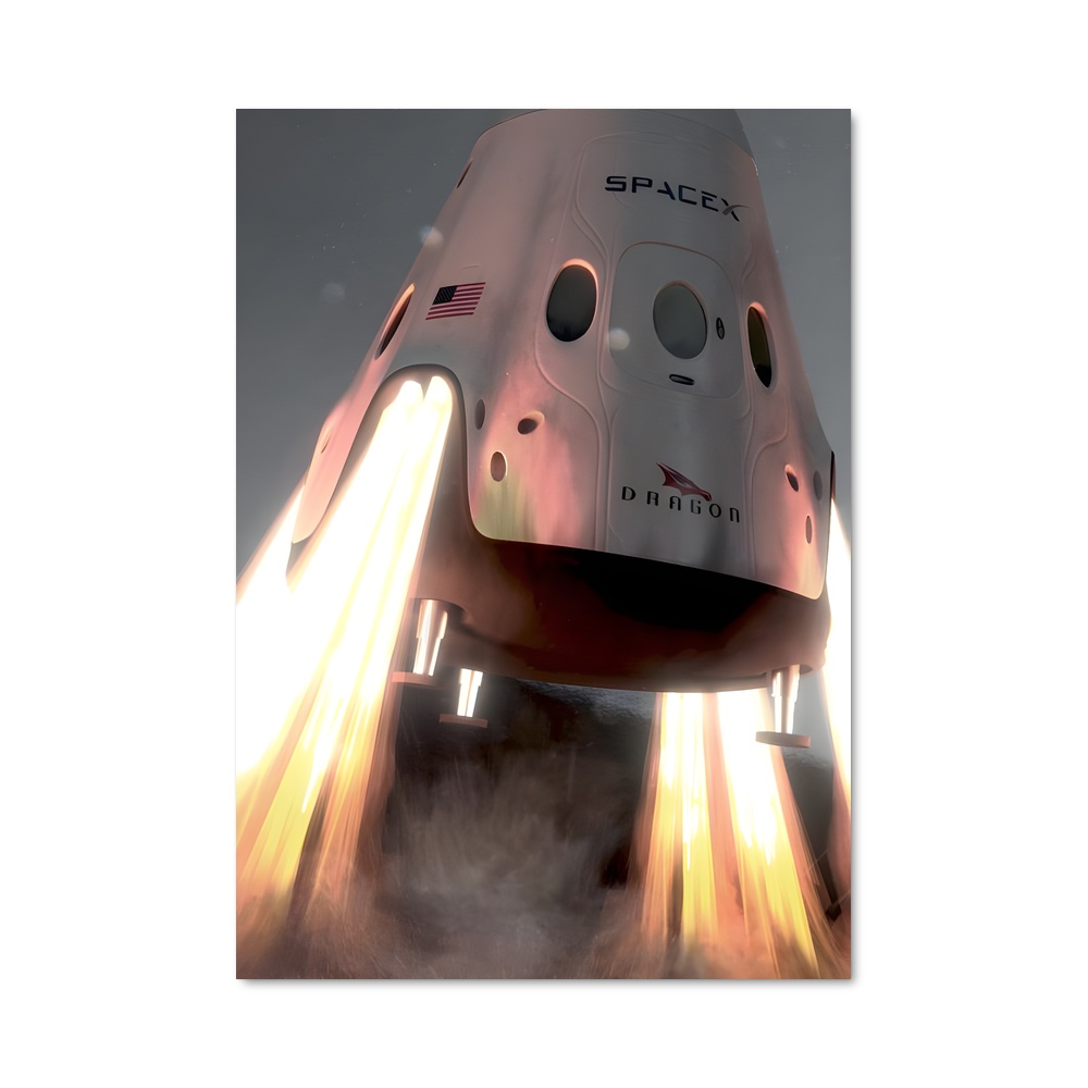 Poster captivant de Spacex