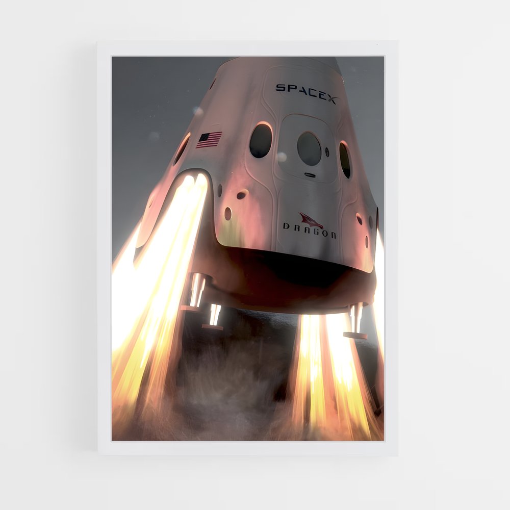 Poster captivant de Spacex – affiche Missions spatiales (vue 3)