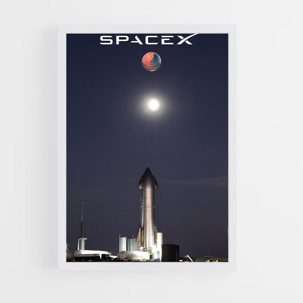 Poster SpaceX Horizon – affiche Missions spatiales (vue 3)