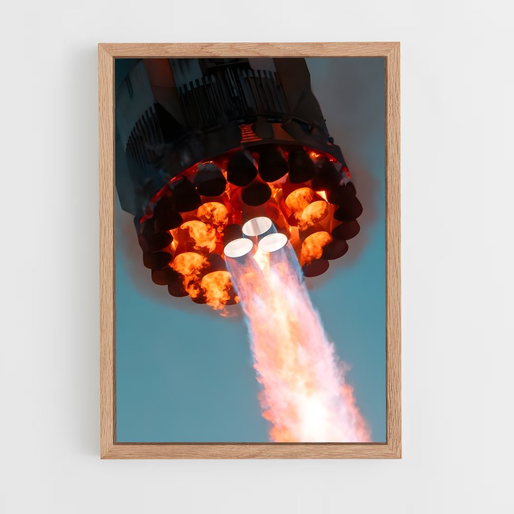 Poster lancement de fusée SpaceX – affiche Missions spatiales (vue 4)