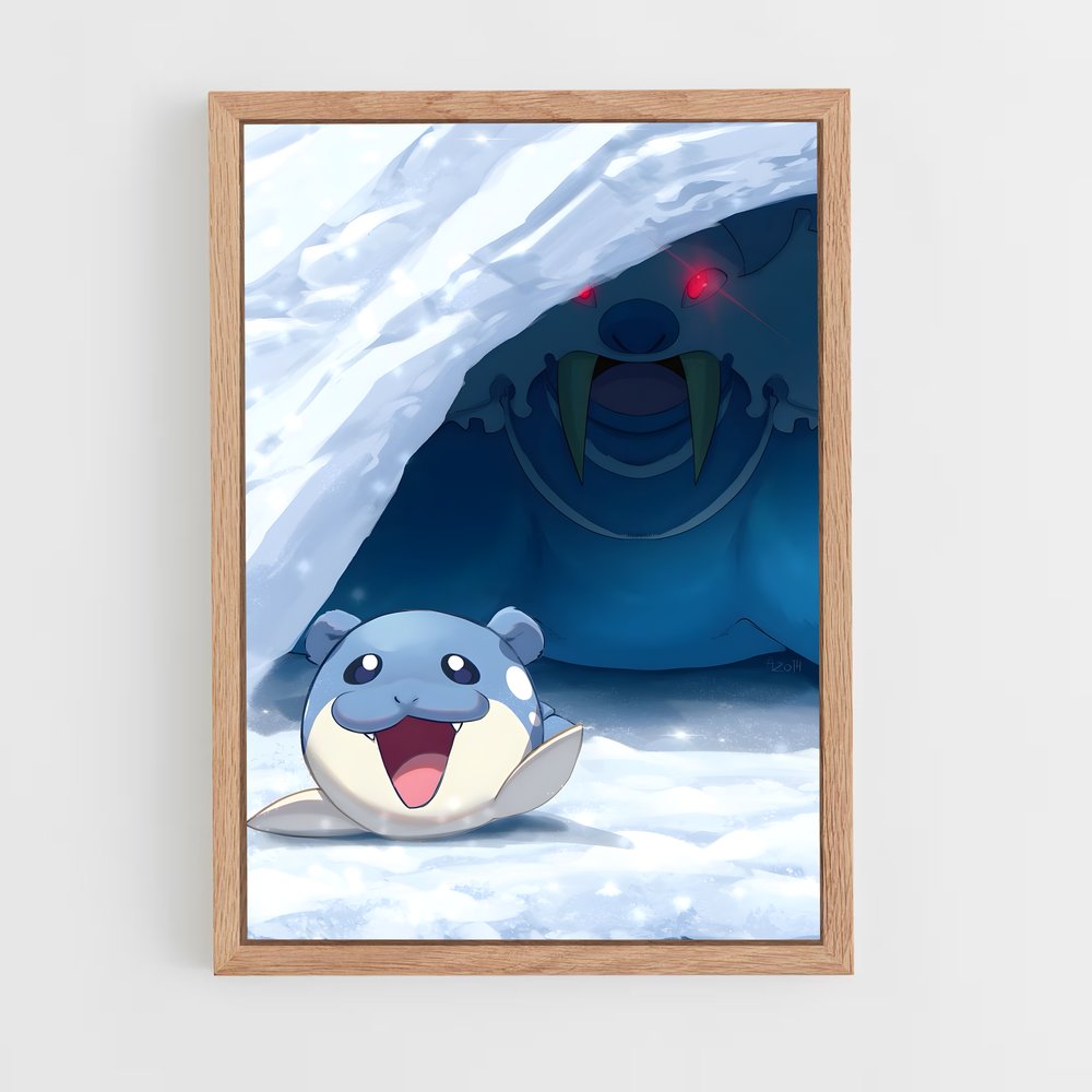 Poster Spheal en Hiver – affiche Pokemon (vue 4)