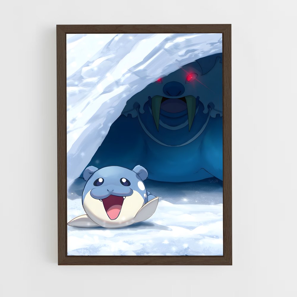 Poster Spheal en Hiver – affiche Pokemon (vue 5)