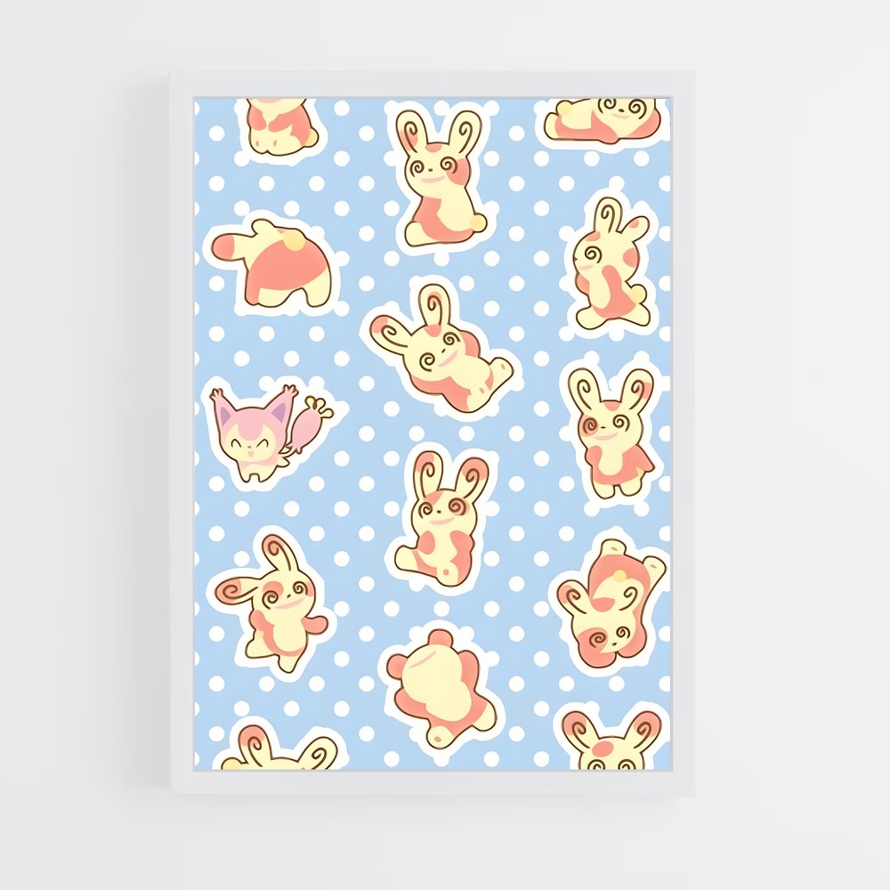 Poster Lapinou Chic – affiche Pokemon (vue 3)