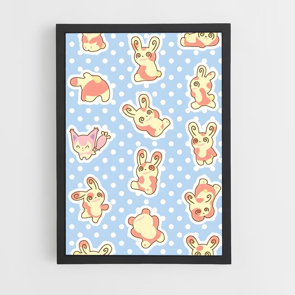 Poster Lapinou Chic – affiche Pokemon (vue 2)