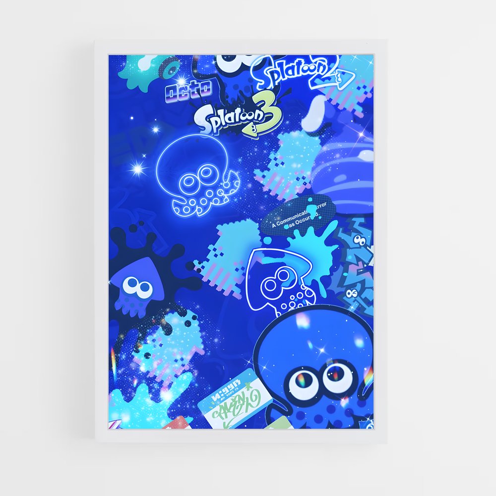Poster Splash Party – affiche Splatoon (vue 3)