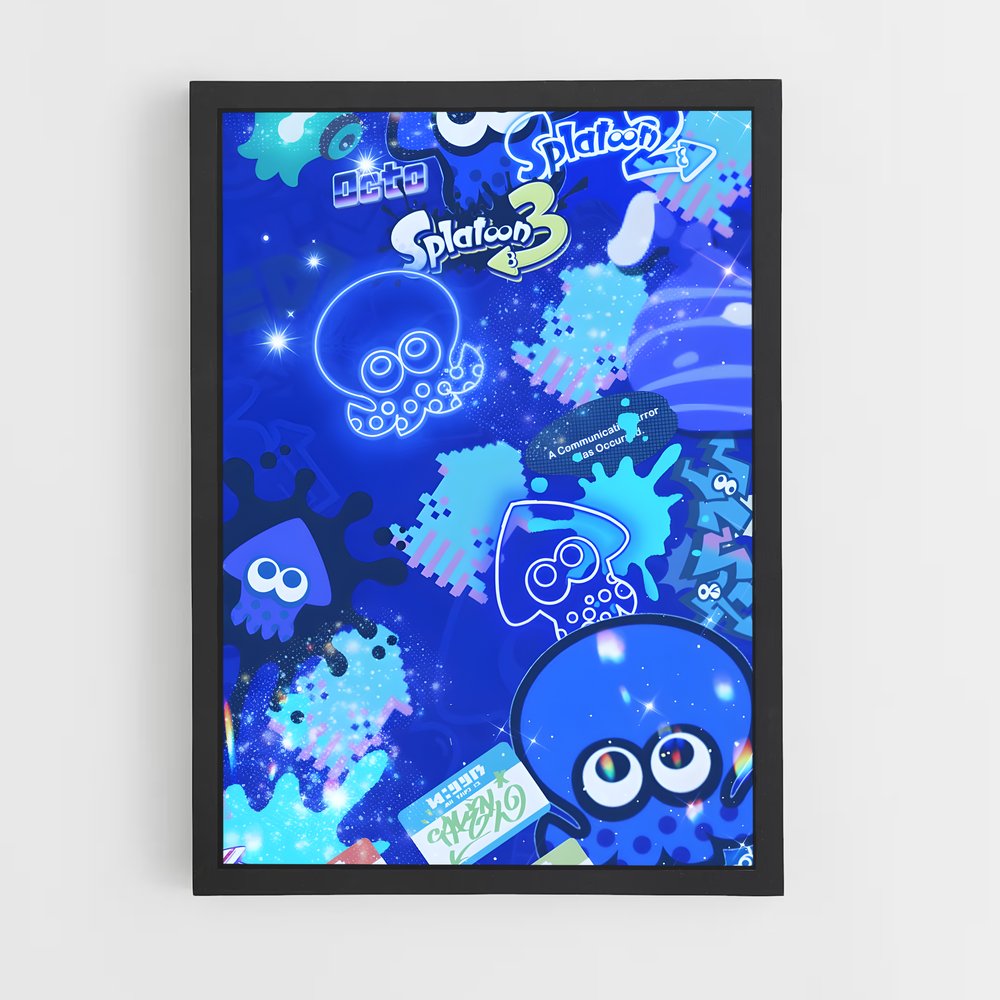 Poster Splash Party – affiche Splatoon (vue 2)