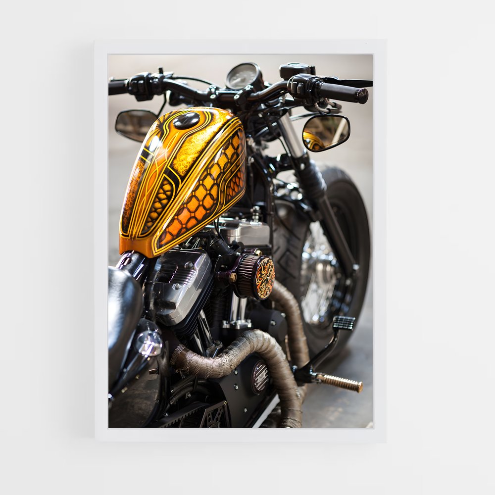 Poster Motard Énergique – affiche Harley-Davidson (vue 3)