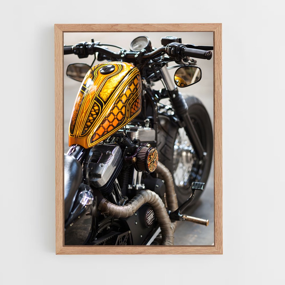 Poster Motard Énergique – affiche Harley-Davidson (vue 4)